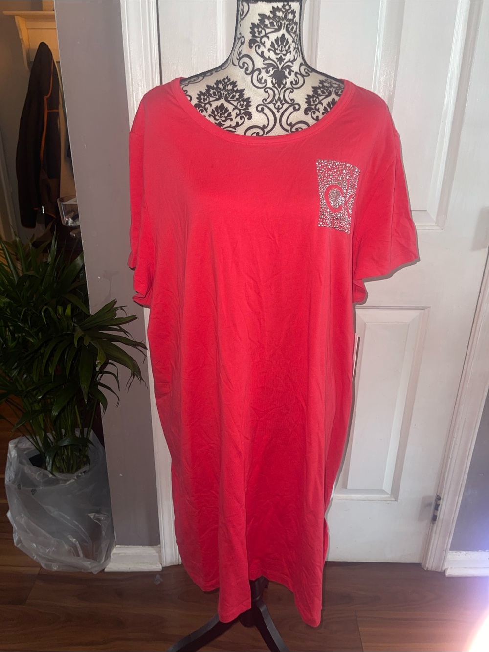 Calvin Klein nwt Tunic with Rhinestone Pocket Accent dress